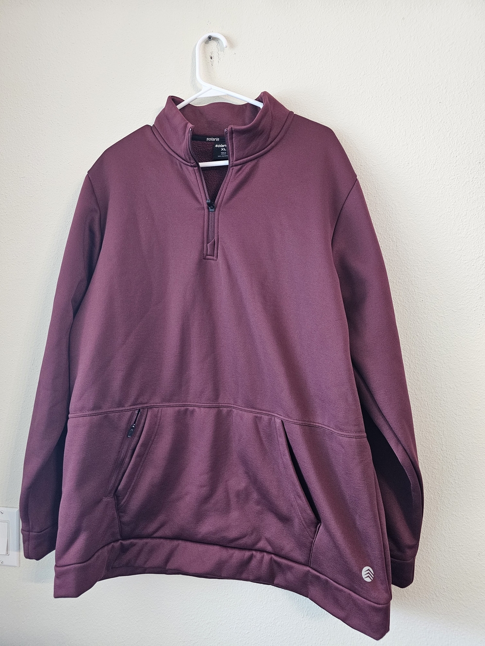 Men's Performance Quarter-Zip Pullover Jacket - Burgundy